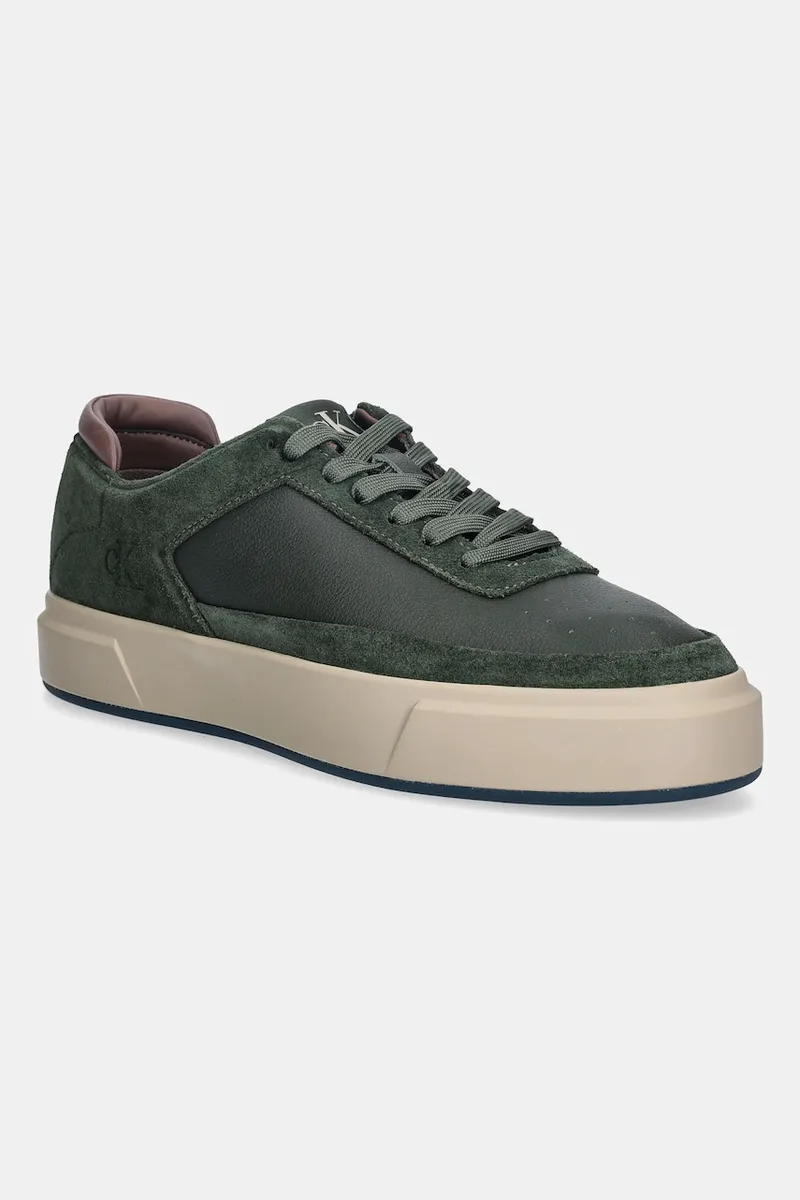 Δερμάτινα sneakers Calvin Klein BASKET CUPSOLE LACEUP LTH-NU