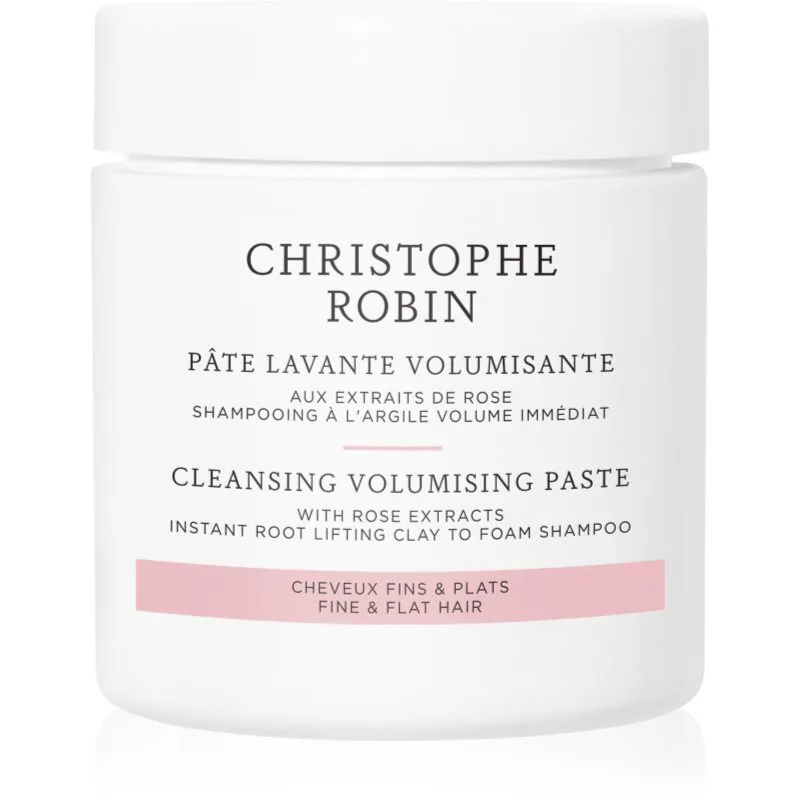 Christophe Robin Cleansing Volumizing Paste with Rose Extract σαμπουάν απολέπισης για όγκο μαλλιών 75 μλ