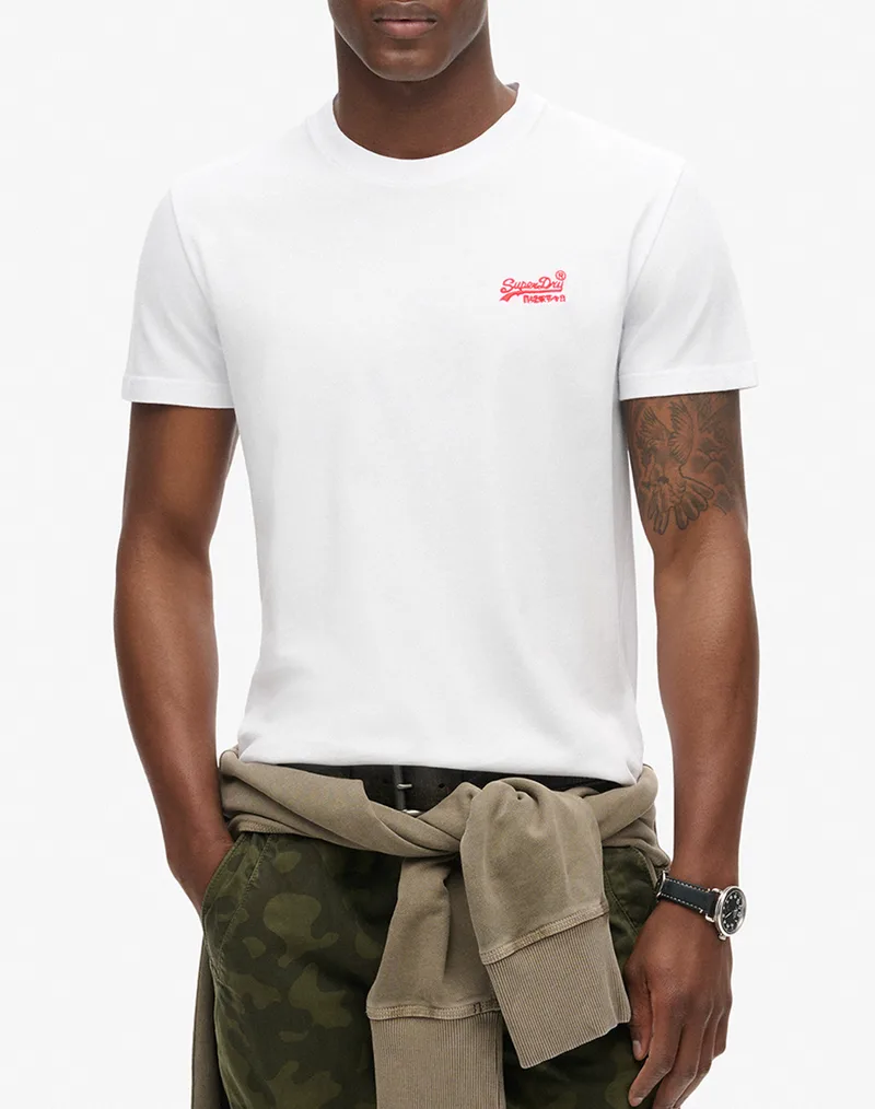 SUPERDRY ESSENTIAL LOGO EMB TEE ΜΠΛΟΥΖΑ ΑΝΔΡΙΚΟ M1011245A-C1M Ecru