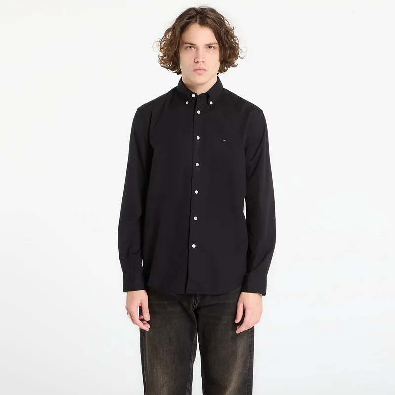 Πουκάμισο Tommy Hilfiger Core Flex Poplin Solid Rf Shirt Black XL