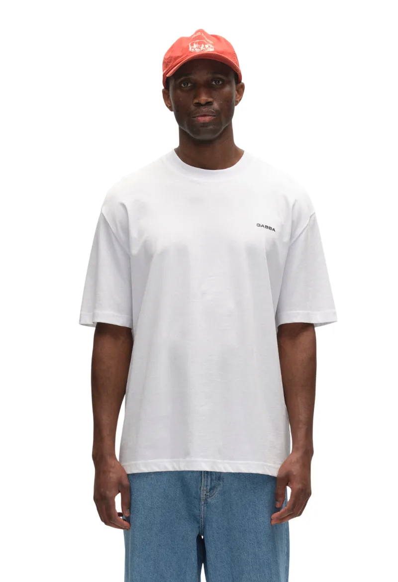 ΑΝΔΡΙΚΟ T-SHIRT GABBA NIGEL BOXY GOTS ΚΟΝΤΟΜΑΝΙΚΟ ΛΕΥΚΟ