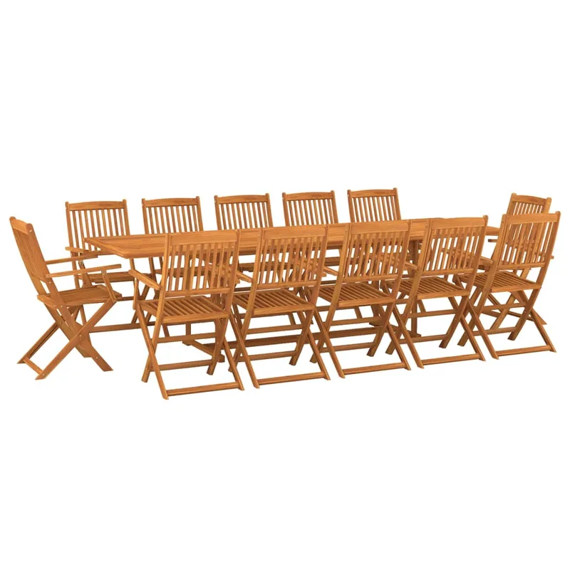 vidaXL Σετ Τραπεζαρίας Κήπου 13 Τεμαχίων 280x90x75 εκ. Μασίφ Ακακία