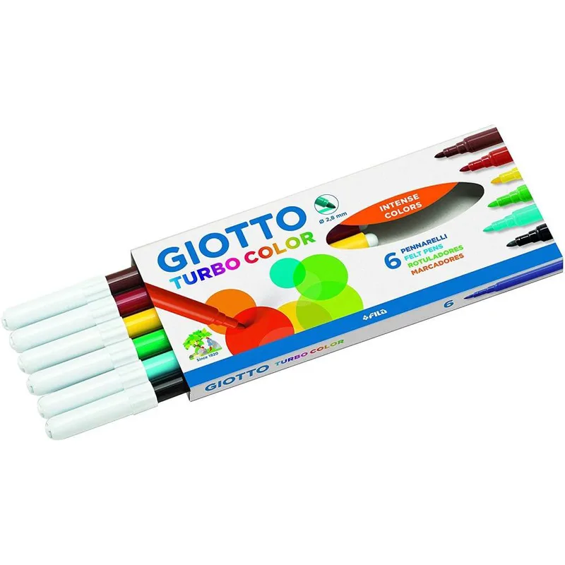 ΜΑΡΚΑΔΟΡΟΙ GIOTTO TURBO COLOR ΛΕΠΤΟΙ 6 ΤΕΜΑΧΙΑ