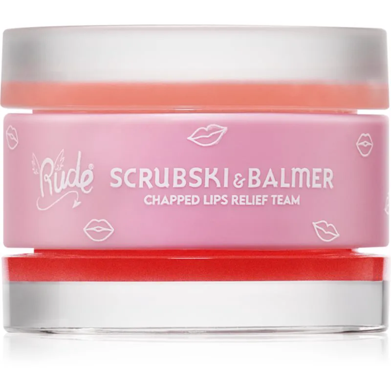 Rude Cosmetics Scrubski & Balmer βάλσαμο και πίλινγκ χειλιών απόχρωση Grapefruit 7.5 γρ