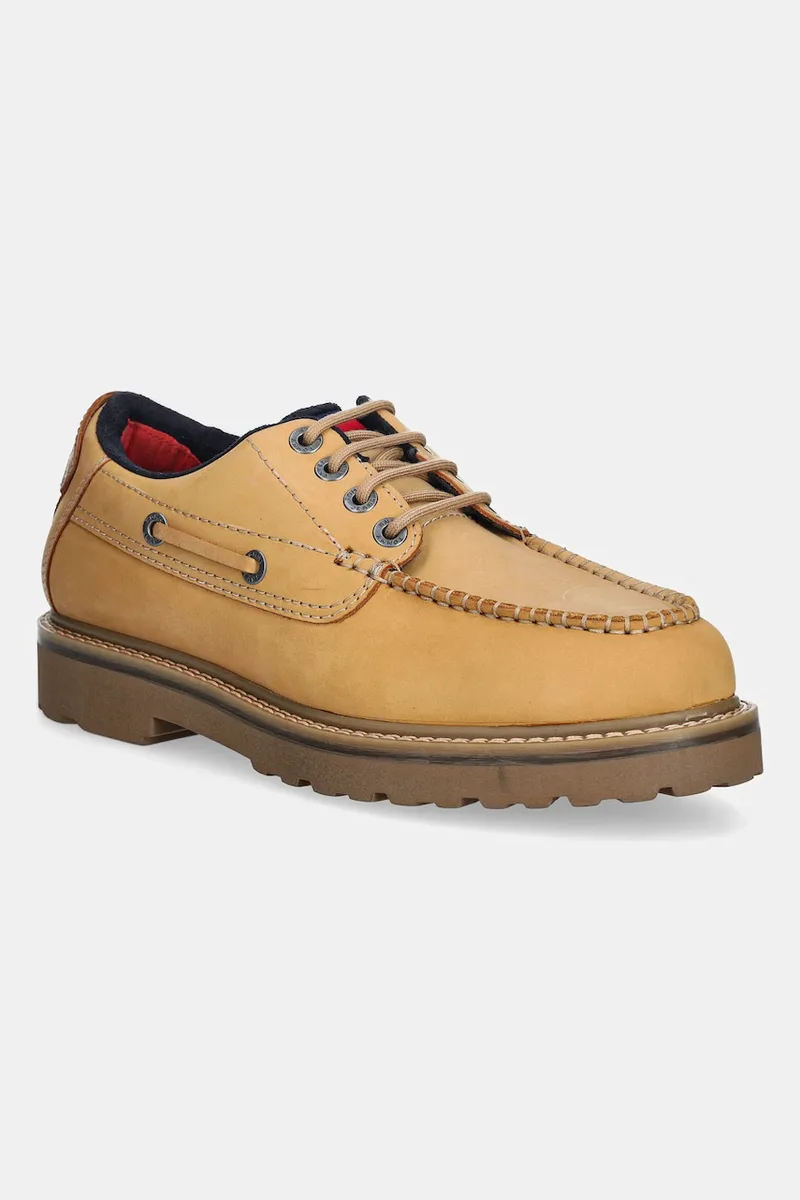 Nubuck μποτάκια Tommy Jeans ARCHIVE 01 BOAT SHOE