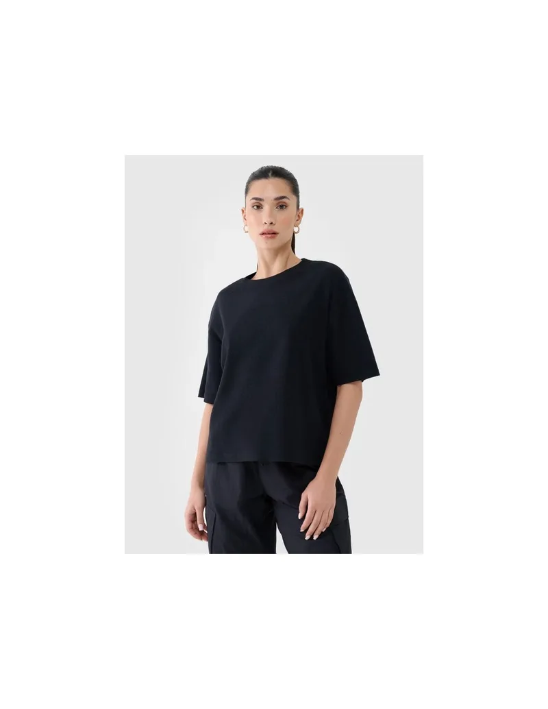 Women's regular waffle knit Tshirt 4F 4FRSS25TTSHF265120S