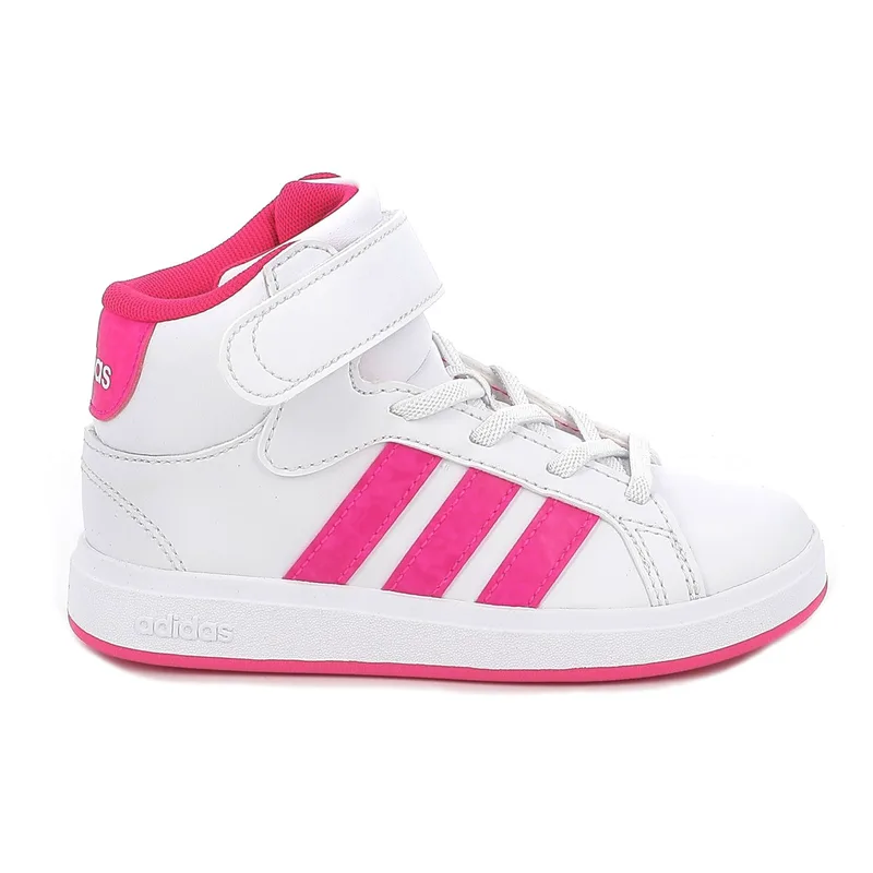 Παιδικό Αθλητικό Μποτάκι για Κορίτσι Adidas Grand Court Mid K Χρώματος Λευκό JR0806