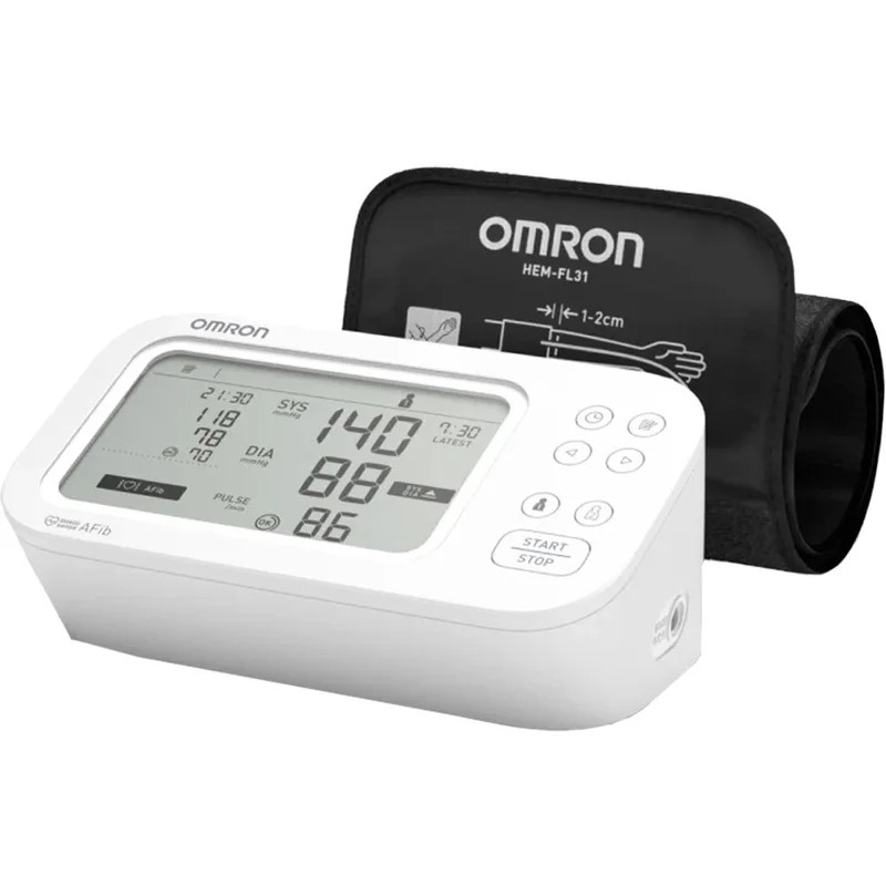 Omron M6 Comfort AFib Automatic Upper Arm Blood Pressure Monitor Πιεσόμετρο Μπράτσου με Ανίχνευση Κολπικής Μαρμαρυγής HEM-7380-E 1 Τεμάχιο