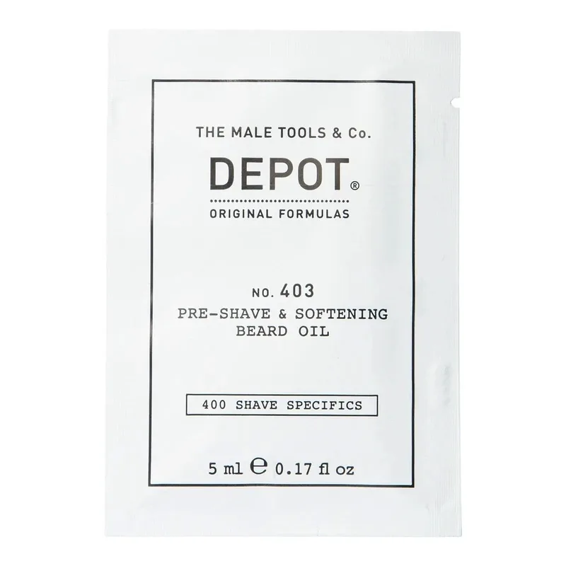 Depot, 400 Shaving Specifications No. 403, Fresh Black Pepper, Softener, Pre-Shave Oil, 5 ml