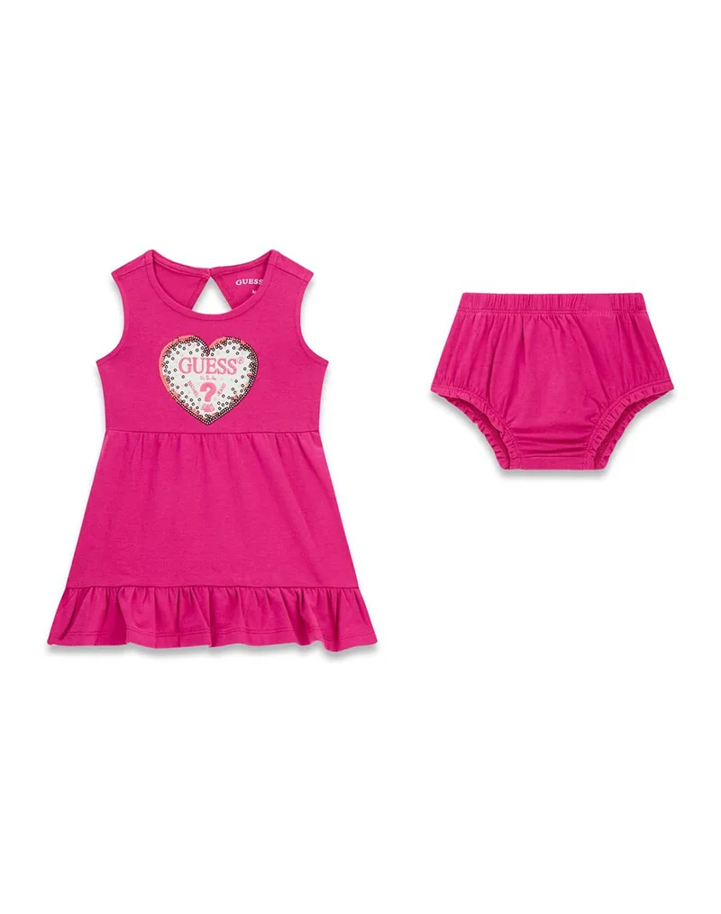 GUESS SET SL DRESS+PANTIE ΦΟΡΕΜΑ ΠΑΙΔΙΚΟ GIRL A6GK07K6YW4-G4A2 Magenta