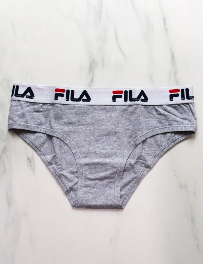 Γυναικείο γκρι σλιπάκι FILA λάστιχο FU6043G