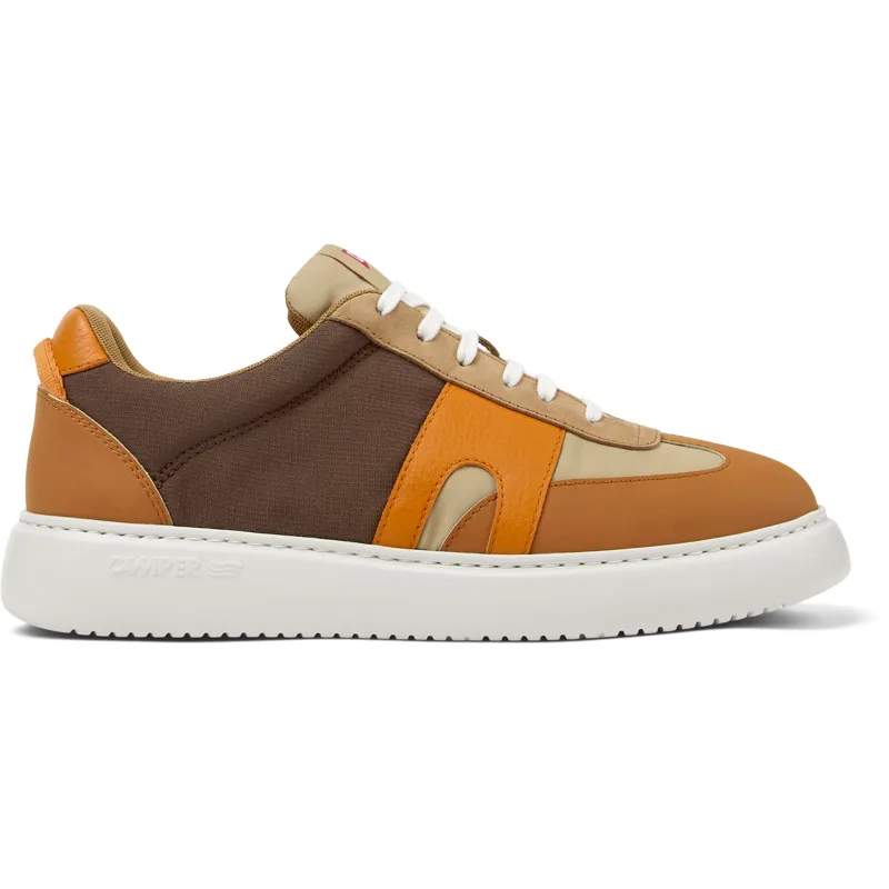 CAMPER Runner K21 Sorona® - Sneakers Για Ανδρικα - Μπεζ,Καφέ,Πορτοκαλί, Μέγεθος 43, Cotton fabric