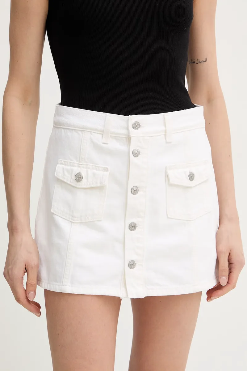 Levi's φούστα βαμβακερή BUTTON FRONT