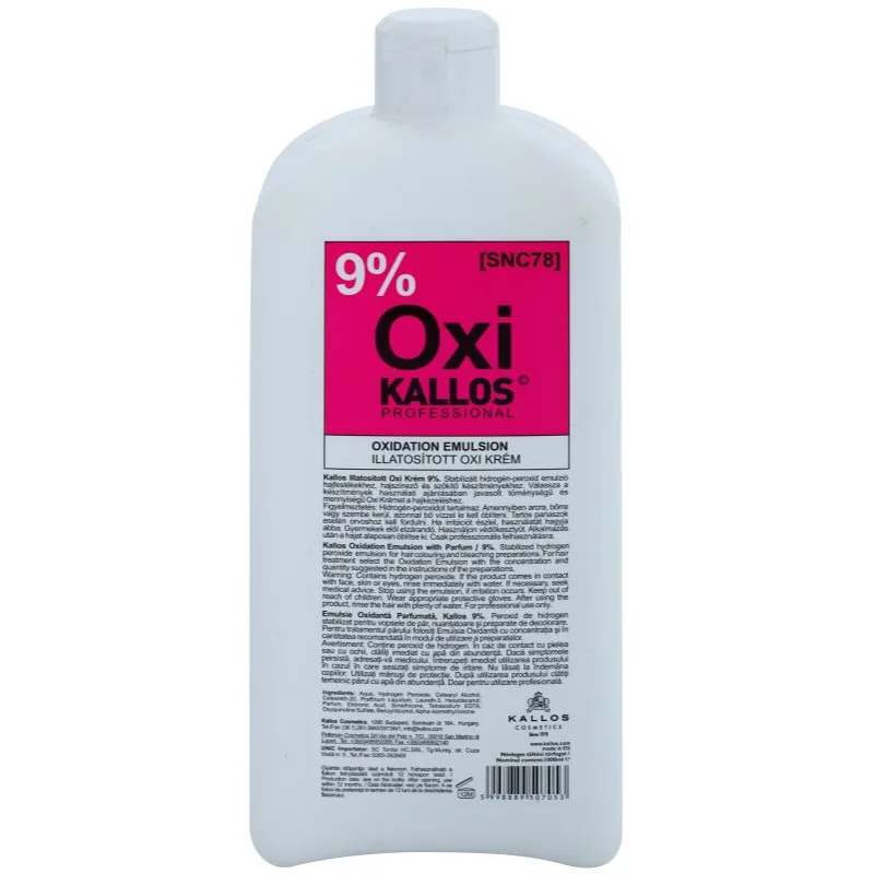 Kallos Kallos Classic Oxi κρεμώδες υπεροξείδιο 9% για επαγγελματική χρήση 1000 ml