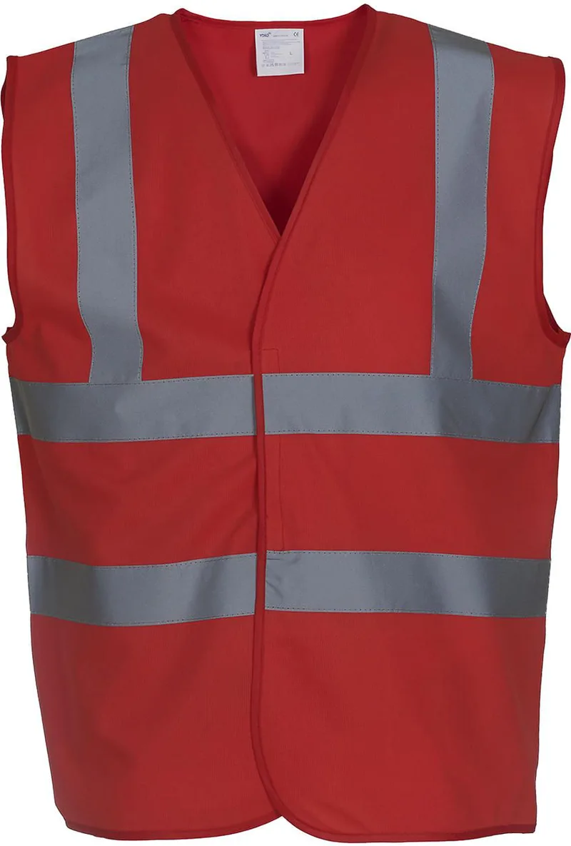 Γιλέκο Ασφαλείας Fluo 2 Yoko HVW100P Red