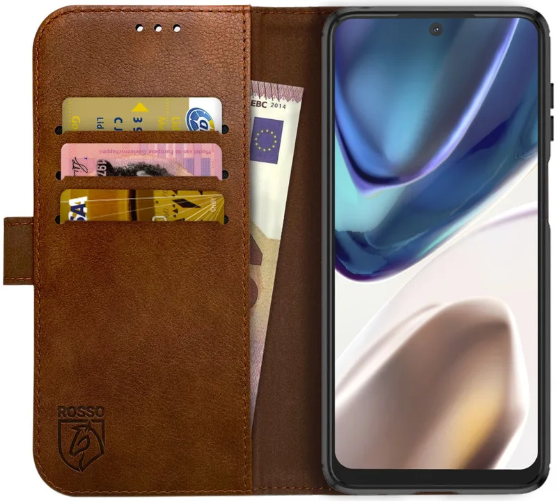 Κόκκινο Element PU Θήκη Πορτοφόλι Motorola Moto G42 - Brown (8719246366024)