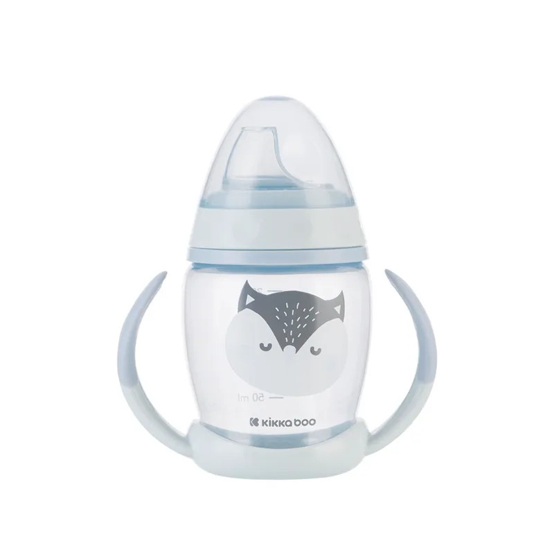 Ποτήρι Εκπαιδευτικό 200ml Kikka Boo Happy Face Blue