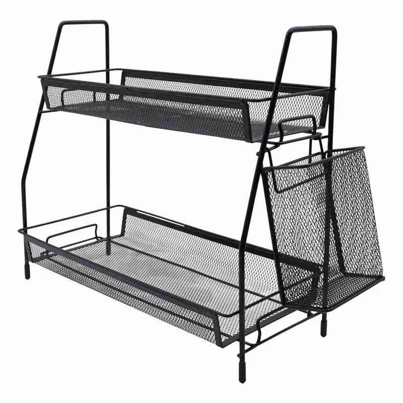 Επιτραπέζιος Οργανωτής Γραφείου 40x17x32cm σε 2 Xρώματα Μαύρο