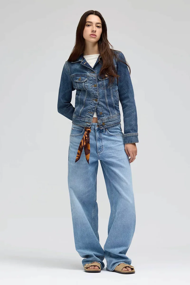 Lee® γυναικείο τζιν παντελόνι πεντάτσεπο Loose Fit "Rider" - 112365089 Denim Blue