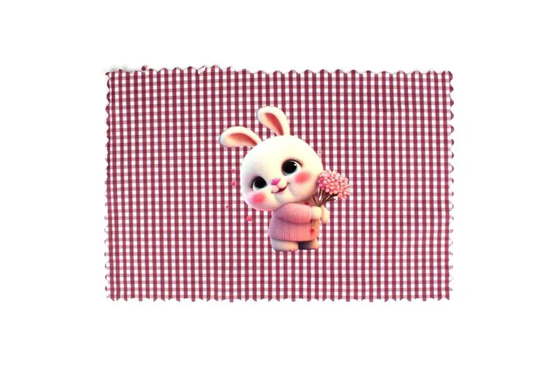 Σουπλά Παιδικό Polyester 35x50εκ. Cute Bunny 37 Μπορντώ DimCol (Σετ 6 Τεμάχια) (Ύφασμα: Polyester, Χρώμα: Μπορντώ ) - DimCol - 31463767019