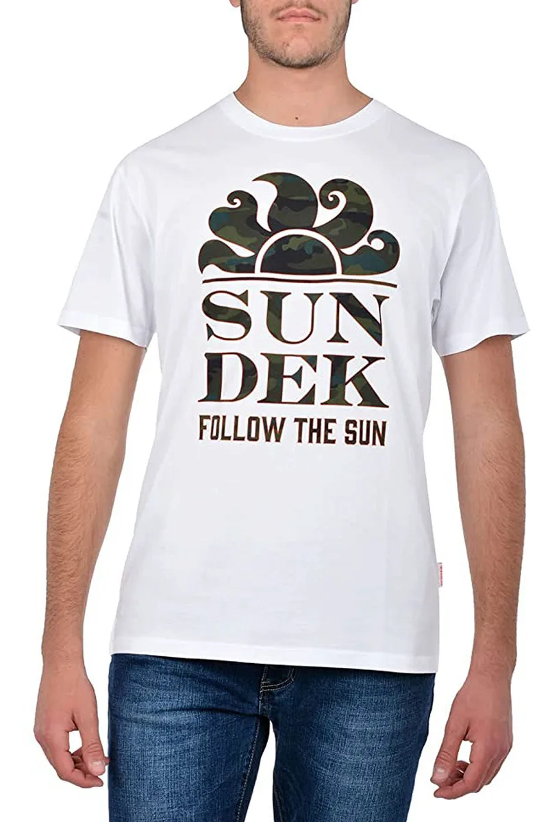 Μπλούζα Κοντομάνικη Sundek Logo M026TEJ7853-WHITE Ανδρικό