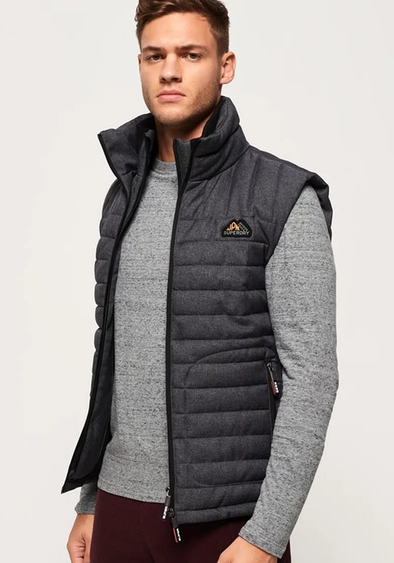 Superdry Αμάνικο μπουφάν της σειράς Double Zip - M50003LR Black