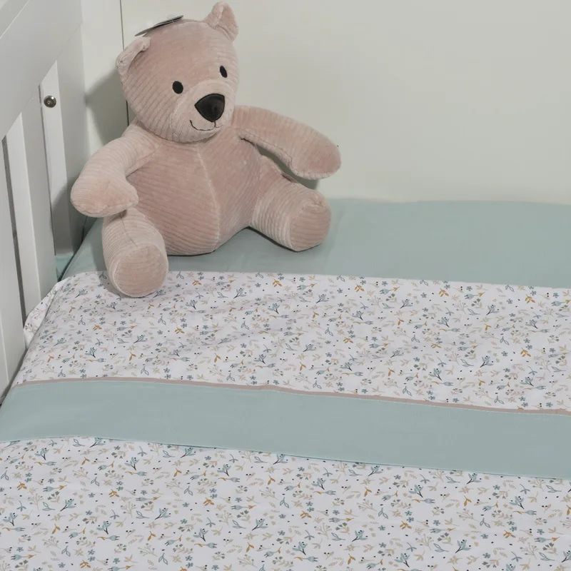 Σετ Σεντόνια Λίκνου 2 Τεμαχίων Baby Oliver des. 403 Μέντα 75x110