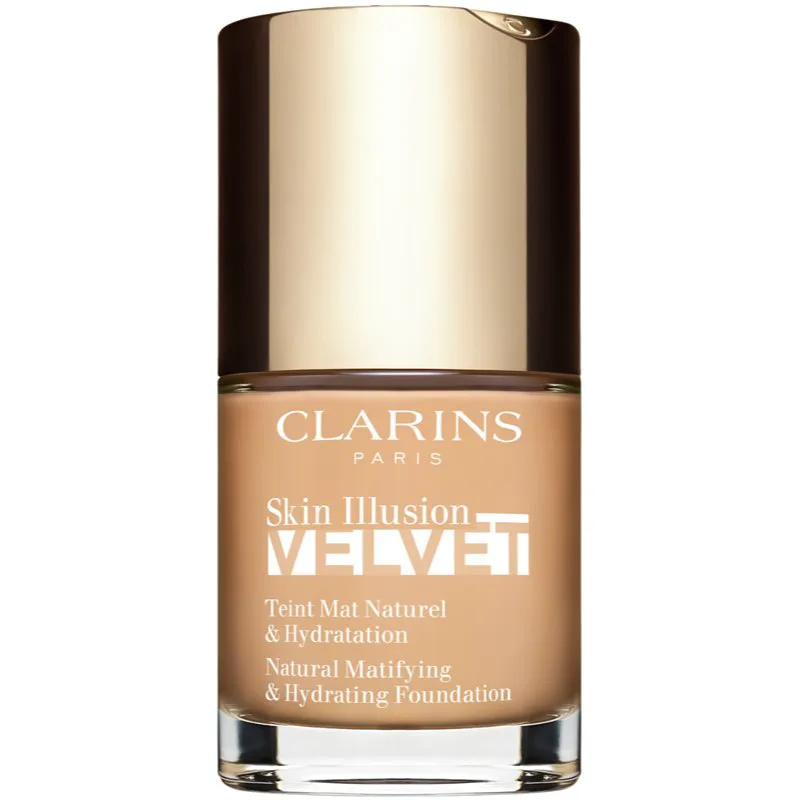 Clarins Skin Illusion Velvet Υγρή ματ βάση με θρεπτικό αποτέλεσμα απόχρωση 108.3N 30 ml