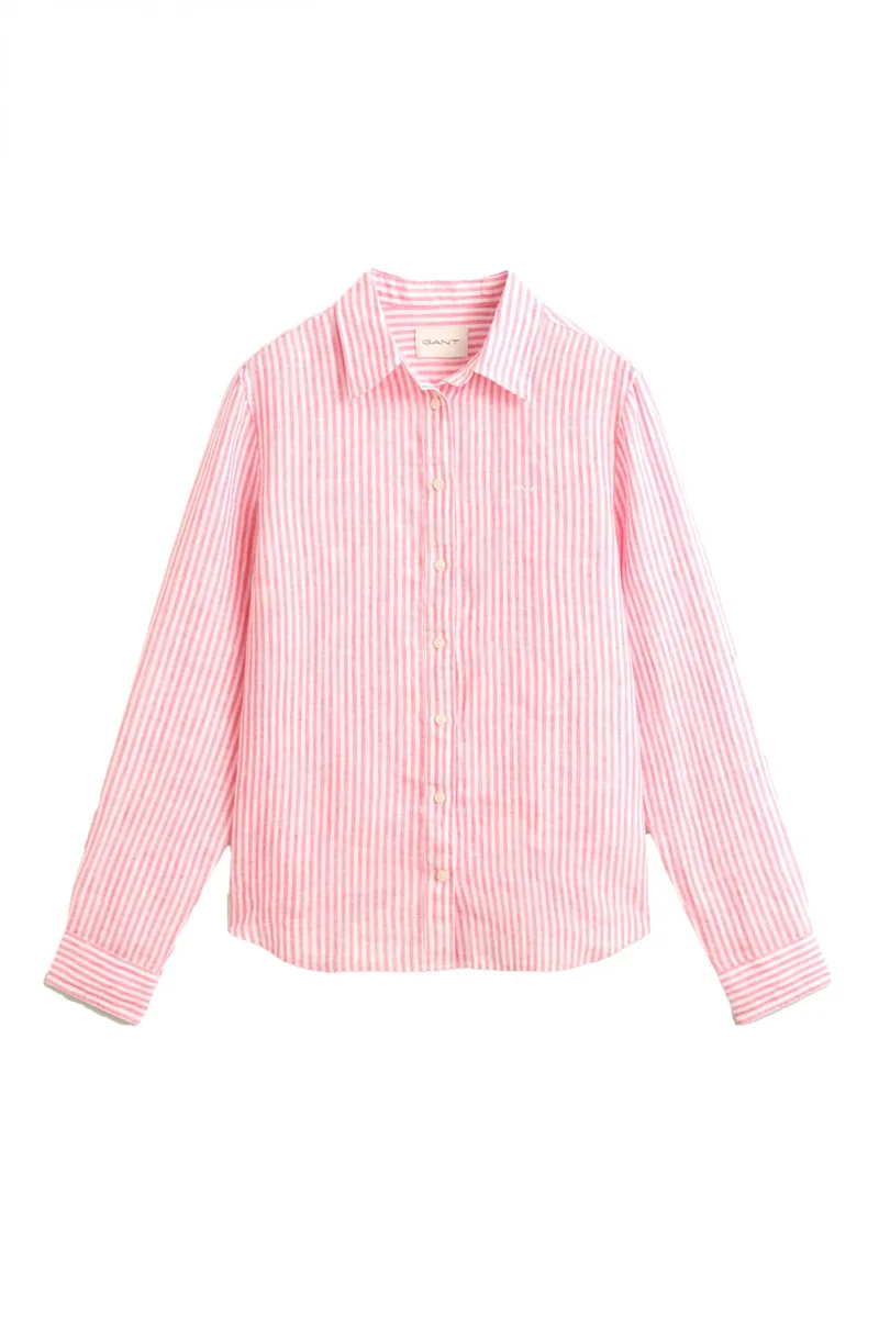 GANT ΠΟYΚΑΜΙΣΟ ΜΜ 661 PASTEL PINK ΛΙΝΟ ΡΙΓΕ ΛΕΥΚΟ ΡΟΖ