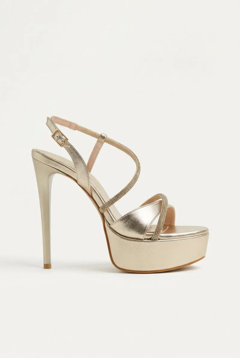 TFP Platform Stiletto Sandals - 1320 - Χρυσό