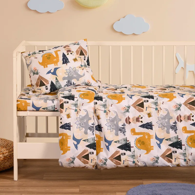 Σεντόνια Κούνιας (Σετ) 70X140+17 Melinen Baby Line Explorer Blue Με Λάστιχο (70x140+17)