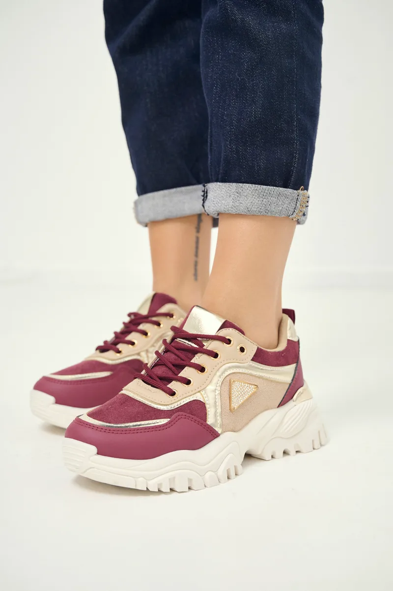 Sneakers Chunky Με Μεταλλικές Λεπτομέρειες & Στρας