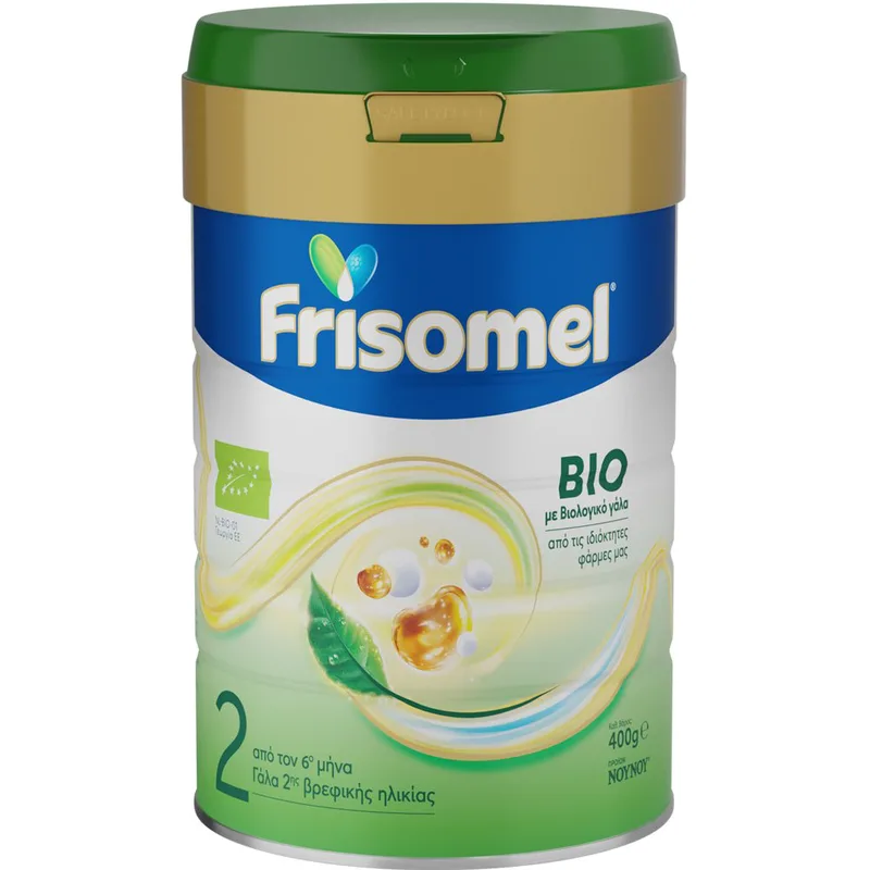 Frisomel Bio 2, 6-12m Βιολογικό Γάλα σε Σκόνη 2ης Βρεφικής Ηλικίας με Ολιγοσγχαρίτες από τον 6° Έως τον 12° Μήνα 400g
