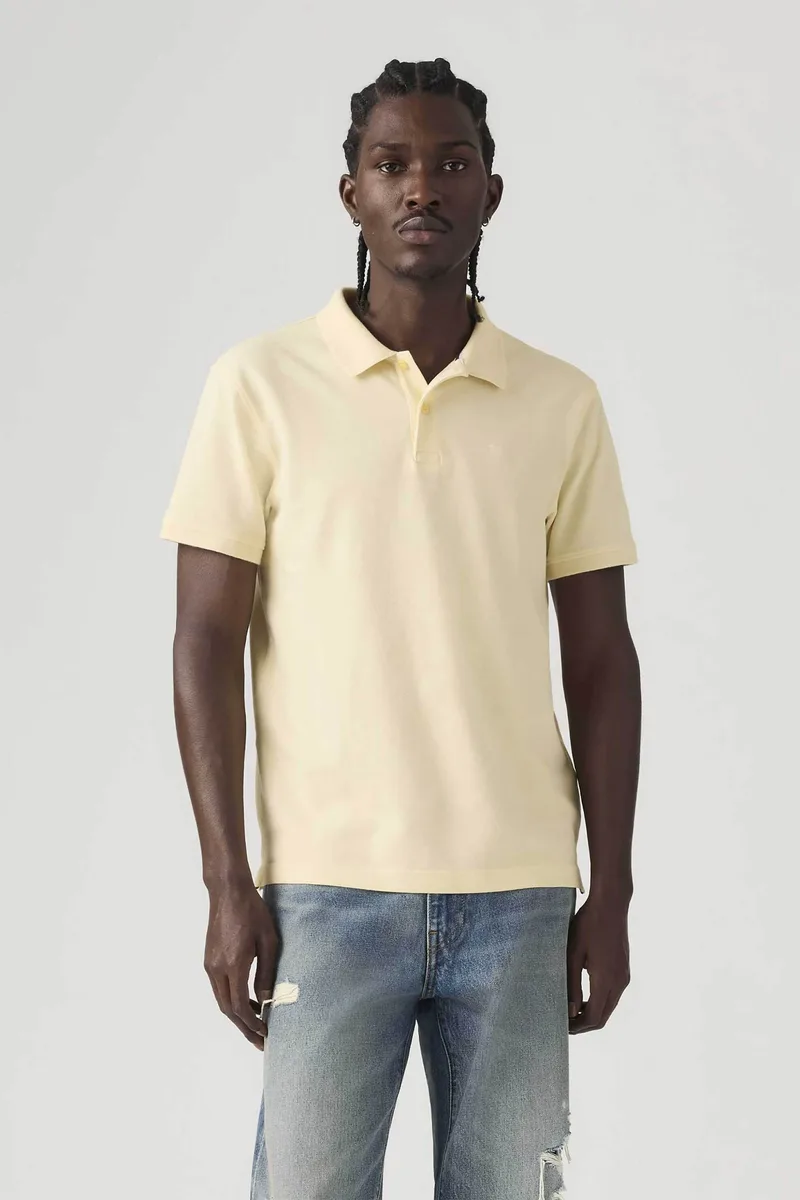 Levi's® ανδρική μπλούζα πόλο πικέ με λογότυπο Standard Fit "Original" - 005FM0009 Κίτρινο Ανοιχτό