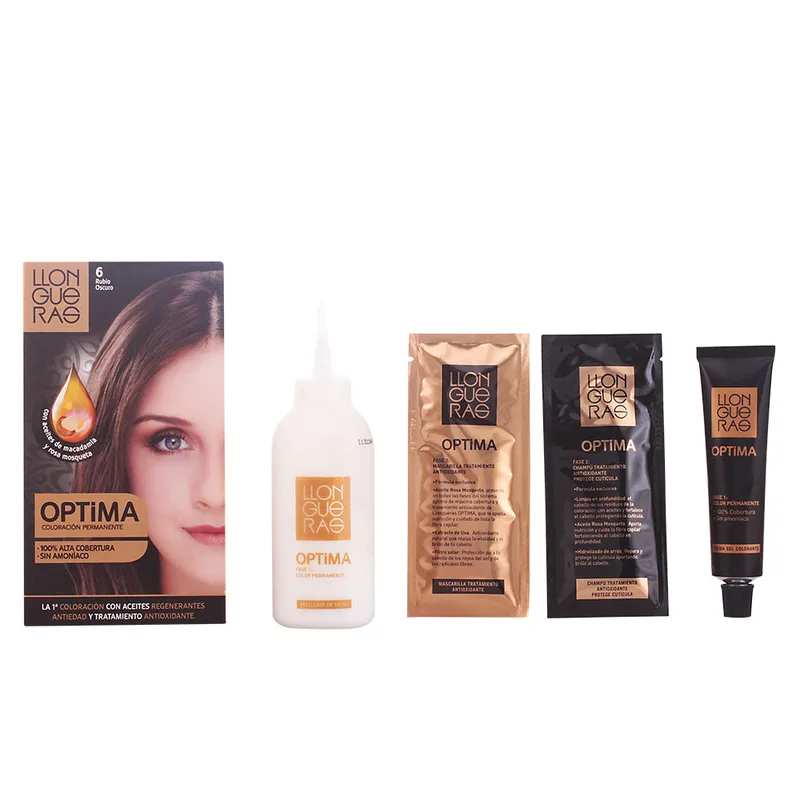Llongueras Optima Permanent Hair Color Without Ammonia 6 Dark Blonde