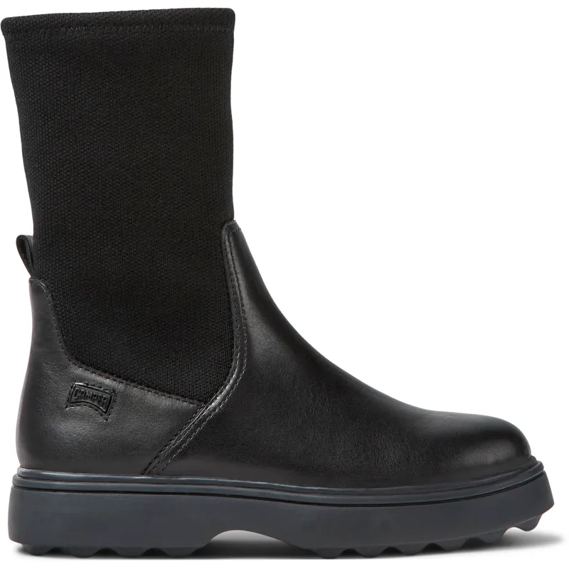 CAMPER Norte - Μπότες Για Κορίτσια - Μαύρο, Μέγεθος 30, Smooth leather/Cotton fabric
