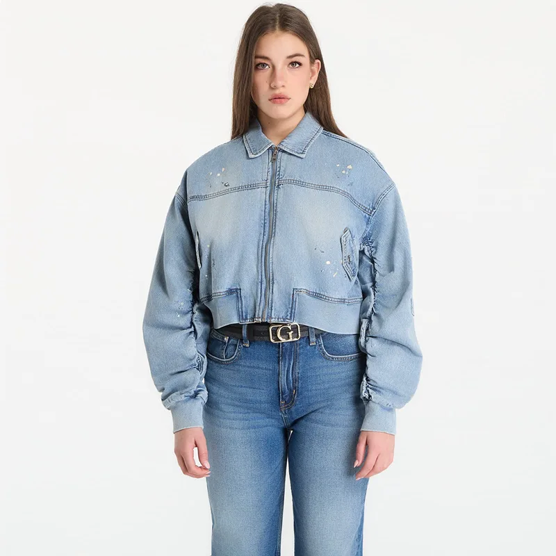 Μπουφάν GUESS Ls Anna Crop Bomber Jacket Cova XS