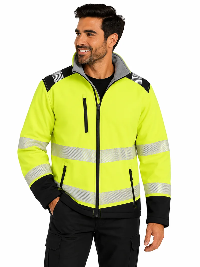 Μπουφάν ασφαλείας Ripstop Softshell Result R476X Fluorescent Yellow/Black