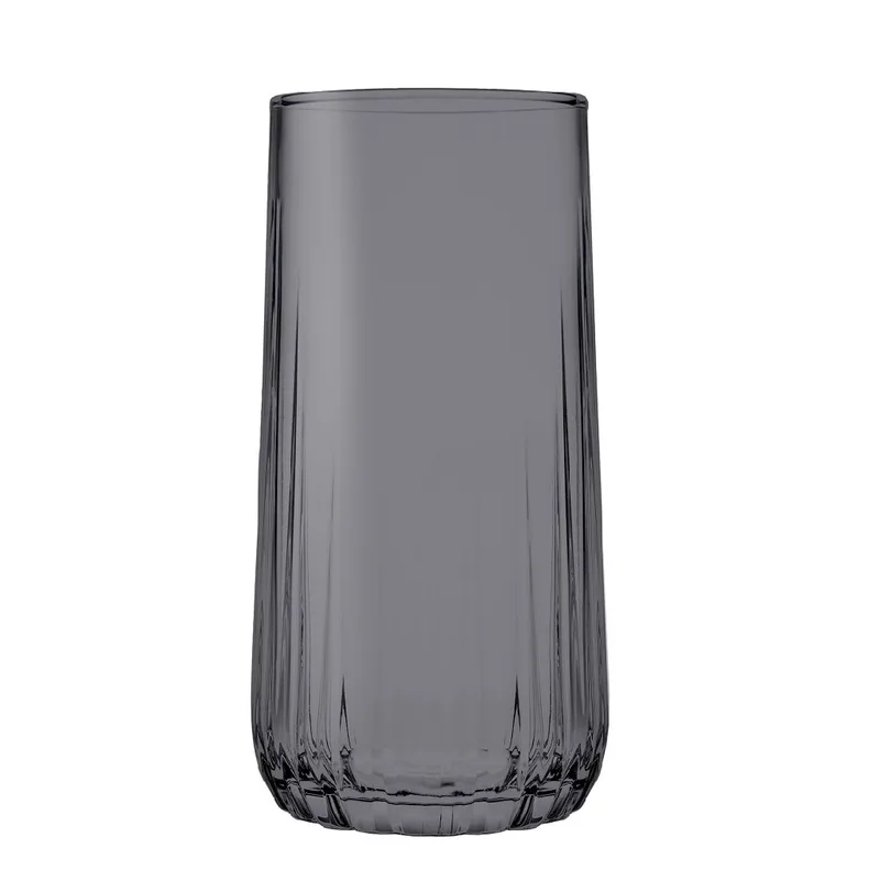 Ποτήρι Νερού Γυάλινο Smoke Nova ESPIEL 360ml SP420695S3S (Σετ 3 Τεμάχια) (Υλικό: Γυαλί, Χρώμα: Γκρι, Μέγεθος: Σωλήνας) - ESPIEL - SP420695S3S