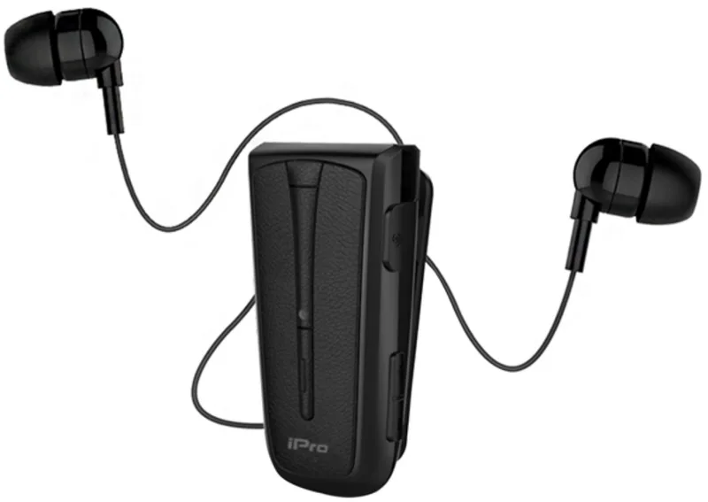 iPro Bluetooth Headset RH219s - Μονό Ασύρματο Bluetooth Ακουστικό MultiPoint με Δεύτερο Αποσπώμενο Ακουστικό - Black (RH219SBL)