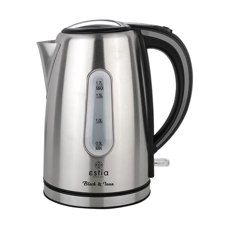 Estia Βραστήρας Black & Inox Ανοξείδωτος 2200W 1.7Lt