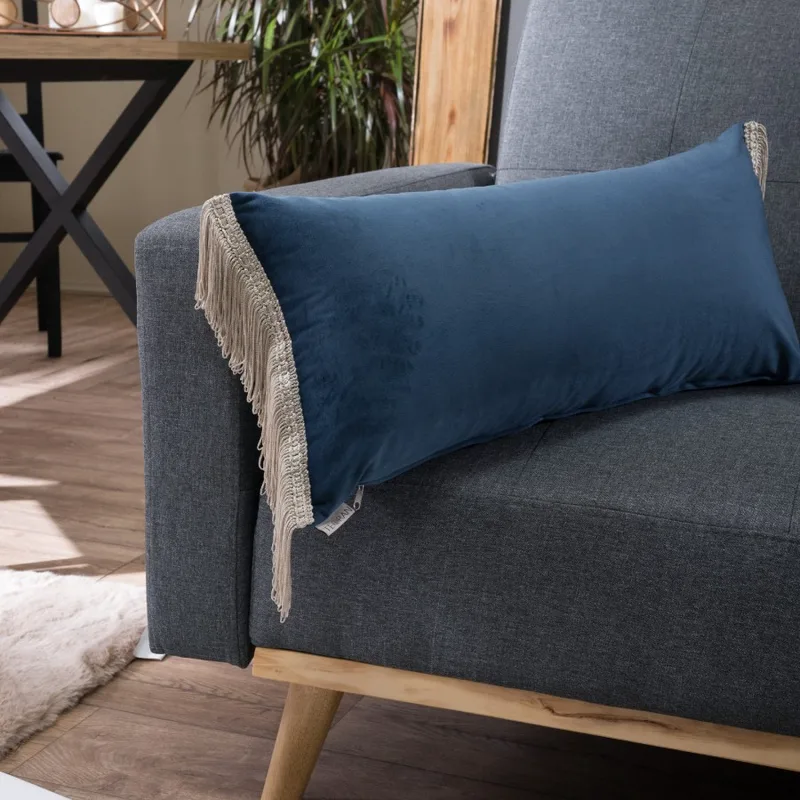 Διακοσμητική Μαξιλαροθήκη 30X60 Teoran Velvet 04 Με Κρόσι (30x60)