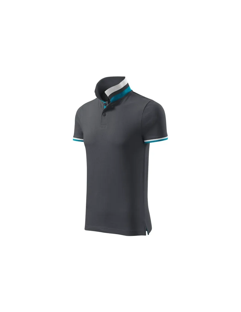 Malfini Ανδρικό T-shirt Κοντομάνικο Polo Γκρι MLI-25683