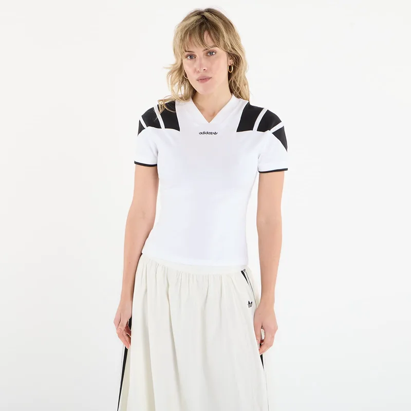 T-shirt adidas Blocked Short Sleeve T-Shirt White XS