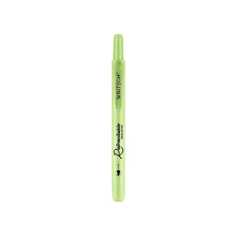 Writech Μαρκαδόρος Υπογράμμισης Κουμπί Πλακέ 1-4mm Retractable Lime 545779