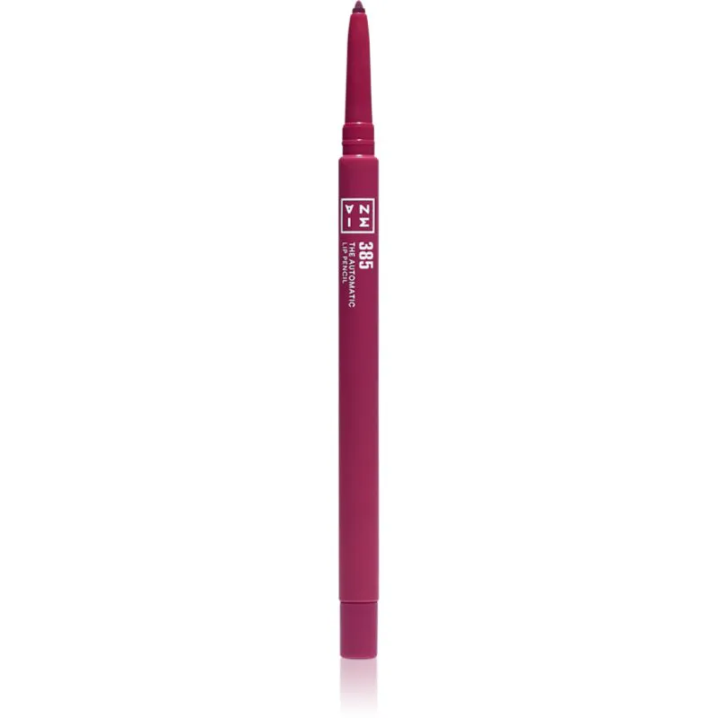 3INA The Automatic Lip Pencil μολύβι περιγράμματος για τα χείλη απόχρωση 385 - Raspberry pink 0.35 γρ