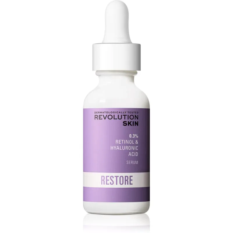 Revolution Skincare Retinol 0.3% αντιρυτιδικός ορός ρετινόλης με υαλουρονικό οξύ 30 ml