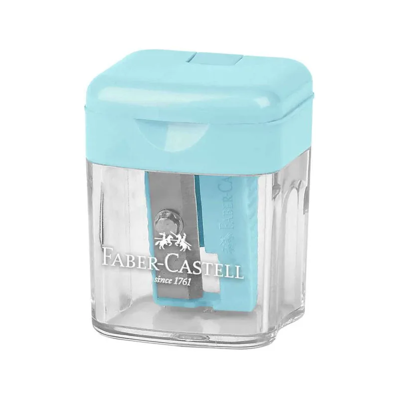 Faber-Castell Ξύστρα Mini Box Γαλάζιο Βαρελάκι 182801_L