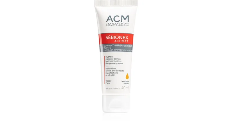 Toning care for problematic skin Sébionex Actimat (Tinto Anti-imperfections Skincare Light Tint) 40 ml