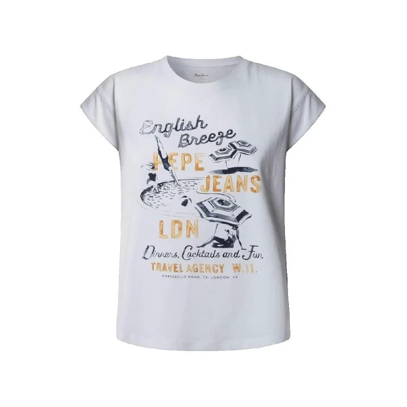 T-shirt με κοντά μανίκια Pepe jeans T-shirt Pepe Jeans Valma blanc